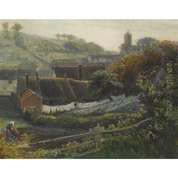 Sommerliche Landschaft Mit Einem Dorf Oil Painting by Jacob Henricus Maris