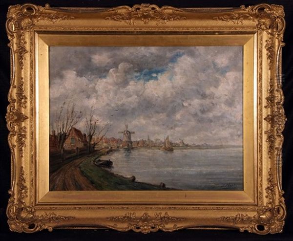 Dordrecht Oil Painting by Jacob Henricus Maris