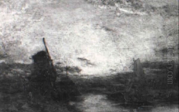 On The Scheldt Oil Painting by Jacob Henricus Maris