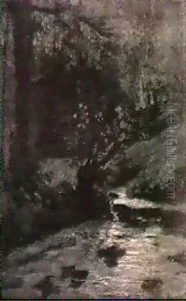 A Brook In A Forest, Oosterbeek Oil Painting by Jacob Henricus Maris