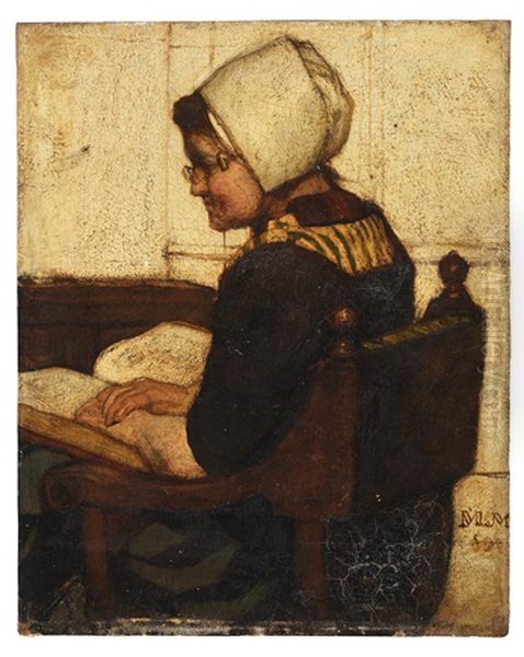 Lesende Frau Oil Painting by Matthijs Maris