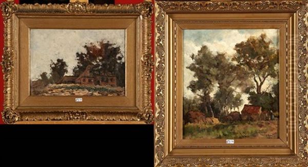 Paysages Animes (2 Works) Oil Painting by Matthijs Maris