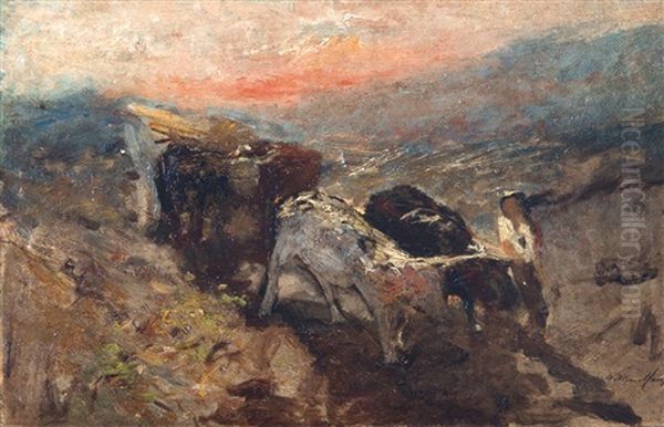 Berglandschap In Noorwegen Oil Painting by Willem Maris