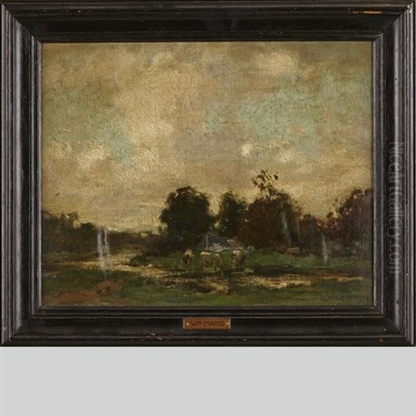 Landscape With Cattle Oil Painting by Willem Maris