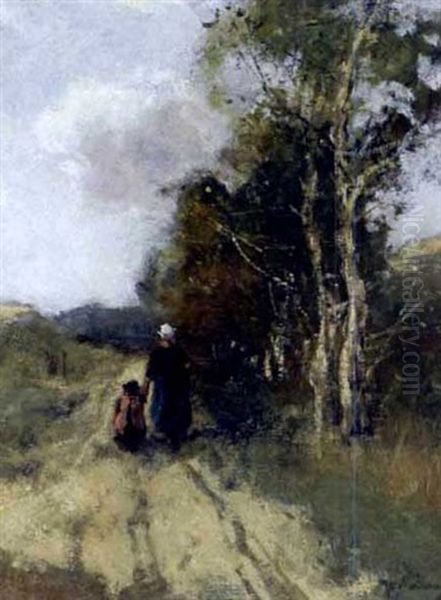 Country Walk Oil Painting by Willem Maris