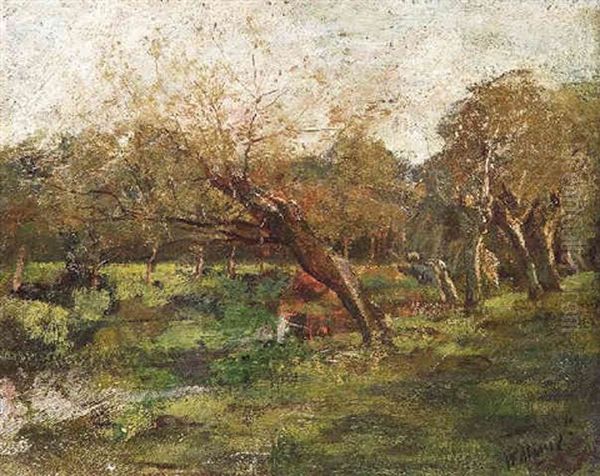 Bachlauf Im Sommerlicher Landschaft Oil Painting by Willem Maris