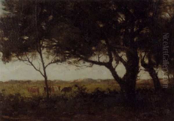 Grazing Cattle Behind The Dunes Oil Painting by Willem Maris