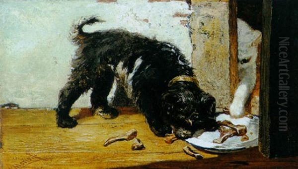 The Naughty Kitten Oil Painting by Willem Maris