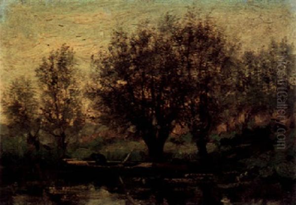 At Rest Along The Riverbank Oil Painting by Willem Maris