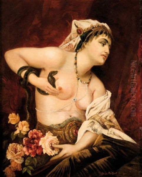 La Charmeuse De Serpents Oil Painting by Hans Markart