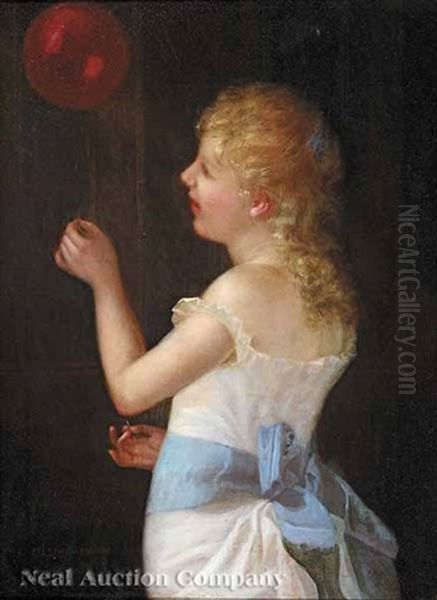 Girl With A Balloon by Charles Cole Markham