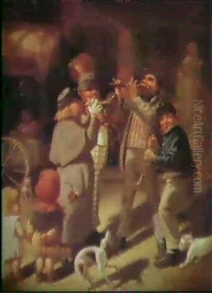 That Little German Band Oil Painting by Charles Cole Markham