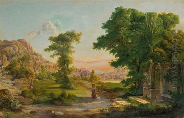 Romische Landschaft Bei Pisis Oil Painting by Karoly Marko the Elder