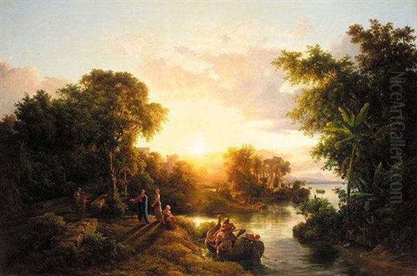 A Classical Landscape by Karoly Marko the Elder