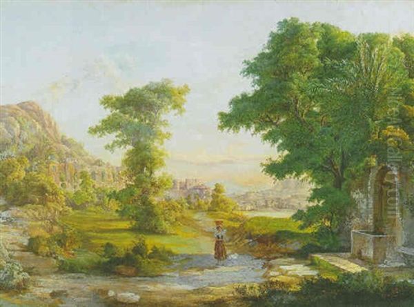 Landschaft Bei Rom Oil Painting by Karoly Marko the Elder