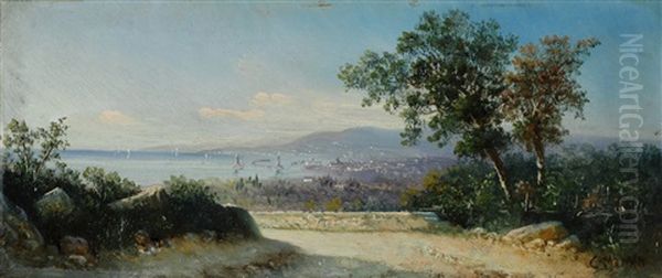 Veduta Costiera Oil Painting by Karoly Marko the Younger