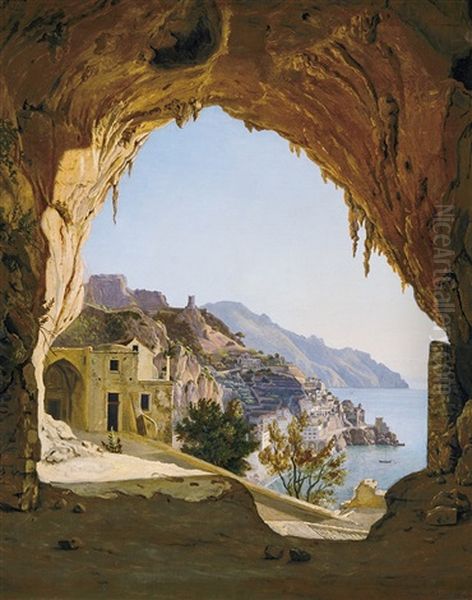 View Of Amalfi Oil Painting by Karoly Marko the Younger