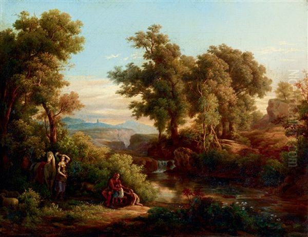 Italian Landscape by Karoly Marko the Younger