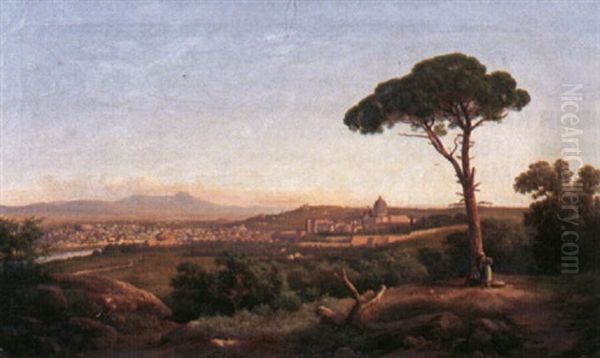 View Of Rome by Karoly Marko the Younger