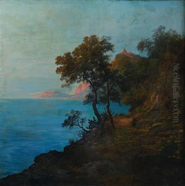 Veduta Della Costa Ligure Oil Painting by Henry Marko