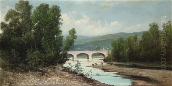 Fiume Entella Oil Painting by Henry Marko