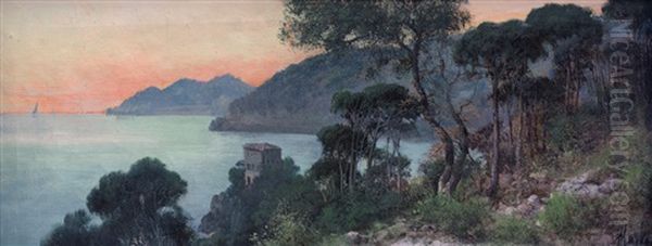 Scorcio Ligure Oil Painting by Henry Marko