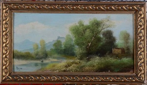 Paesaggi Con Fiume Oil Painting by Henry Marko