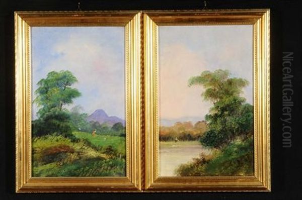 Paesaggio Campestre (+ Paesaggio Campestre; Pair) Oil Painting by Henry Marko