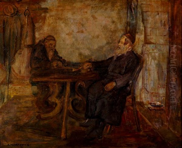 Rabbis Oil Painting by Artur Markowicz