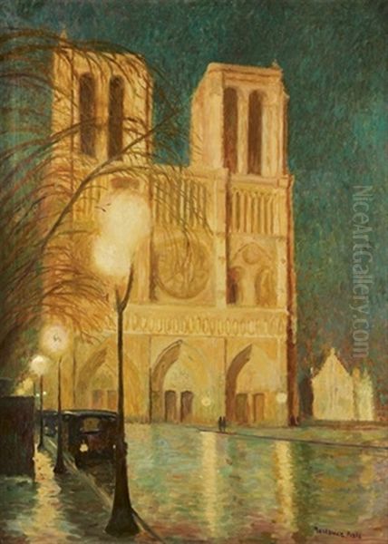 Notre-dame De Paris Oil Painting by Artur Markowicz