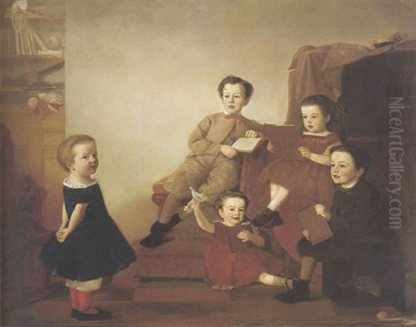 Portrait De Famille Oil Painting by Barnett Samuel Marks