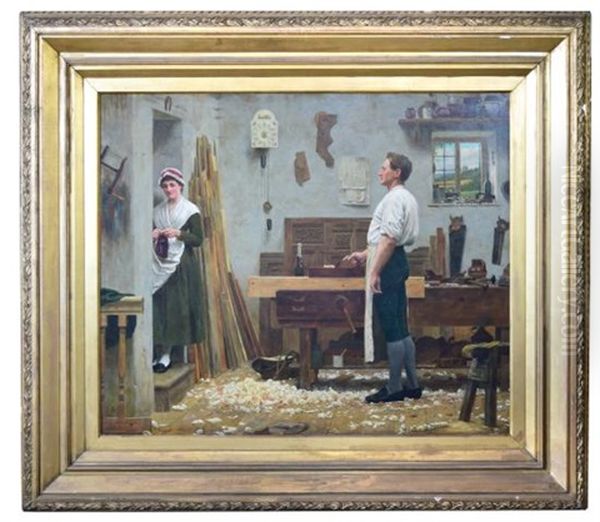 The Carpenter's Shop Oil Painting by Henry Stacy Marks