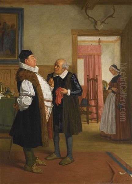 Doctors Differ Oil Painting by Henry Stacy Marks