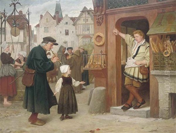 Charity Say Not Unto Thy Neighbor, Go And Come Again, And Tomorrow I Will Give; When Thou Hast It By Thee. Proverbs, Iii, 28. Oil Painting by Henry Stacy Marks