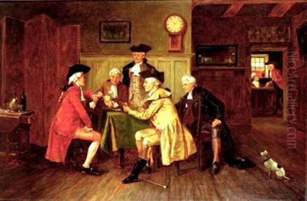 A Game Of Cards Oil Painting by Henry Stacy Marks