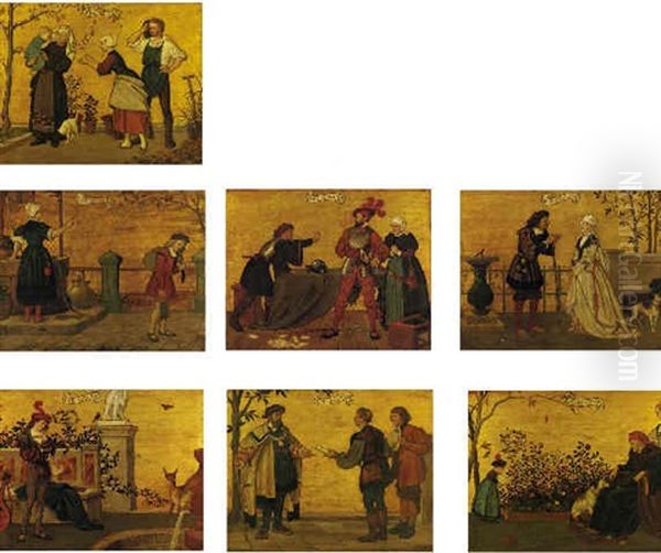 The Seven Ages (set Of Of 7) Oil Painting by Henry Stacy Marks