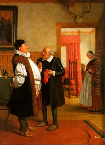 Doctors Differ Oil Painting by Henry Stacy Marks