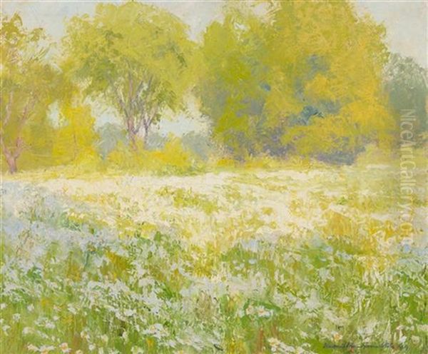 Spring Meadow Oil Painting by Hamilton Irving Marlatt