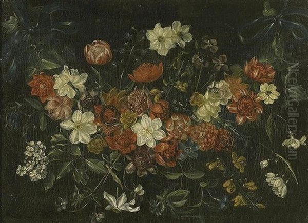 Guirlande De Fleurs Oil Painting by Philippe de Marlier