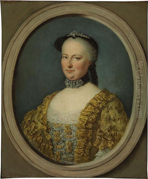 Portrait Of Maria Theresa Oil Painting by Pierre Bernard