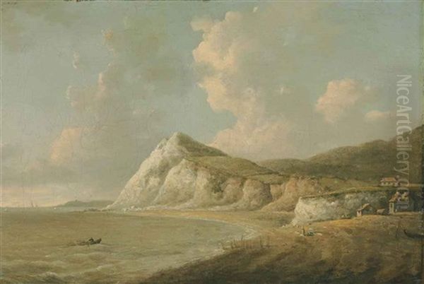 A View On The Coast, Probably St. Margaret's Bay, Kent Oil Painting by William Marlow