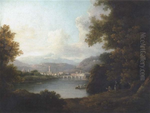 A Distant View Of Florence Oil Painting by William Marlow