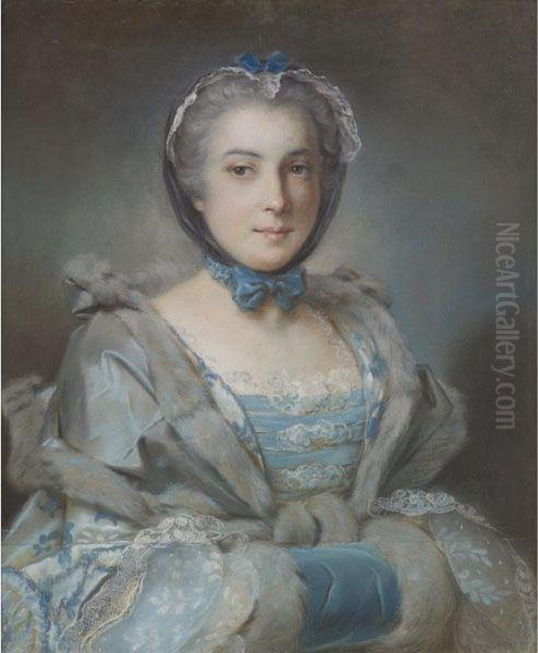 Portrait Of A Lady Oil Painting by Pierre Bernard