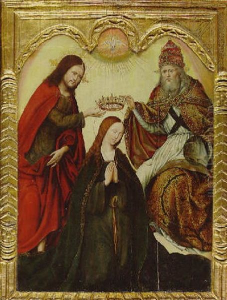 The Coronation Of The Virgin Oil Painting by Simon Marmion