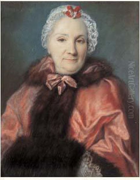 Portrait De Catherine Jars Oil Painting by Pierre Bernard