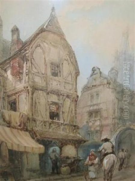 Old Paris, Trenouille Hotel Oil Painting by Paul Marny