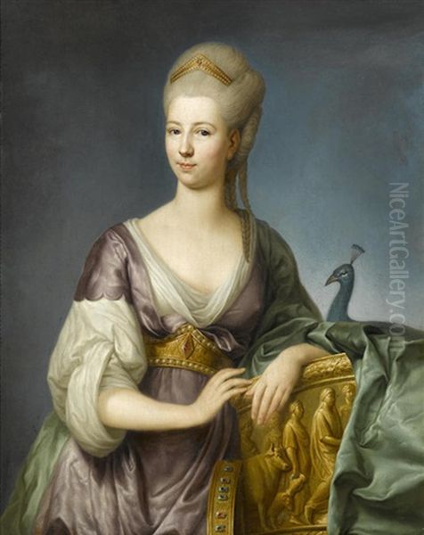 A Portrait Of A Noblewoman As Juno Oil Painting by Anton von Maron