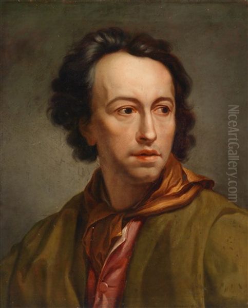 Bildnis Anton Raphael Mengs (after Mengs) Oil Painting by Anton von Maron