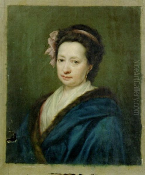 Ritratto Della Moglie, La Pittrice Therese Mengs Oil Painting by Anton von Maron