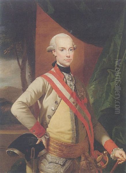 Portrait Of Leopold Ii, Holy Roman Emperor And Grand Duke Of Tuscany Oil Painting by Anton von Maron